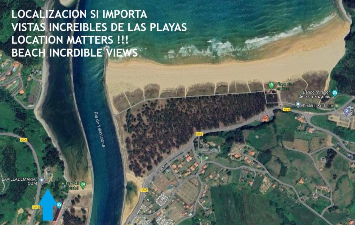 La Villa De Maria I Playa Beach El Puntal Asturias Вальявисьоса Экстерьер фото